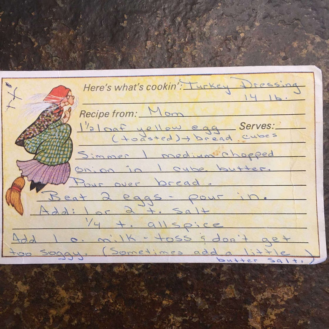 Mom’s Turkey Dressing