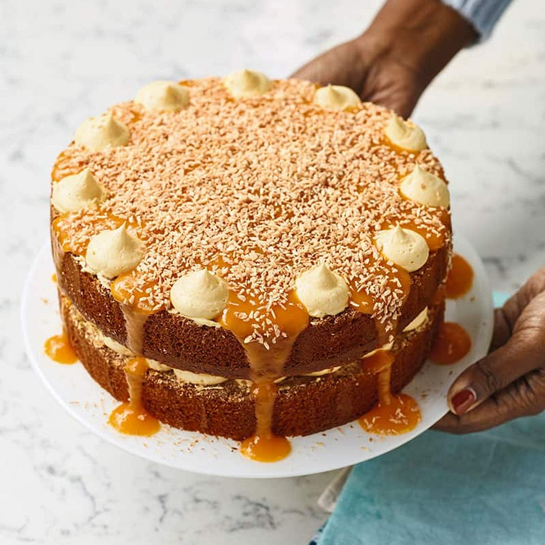 Mango and Coconut Yoghurt Cake with German Buttercream · Nadiya Hussain