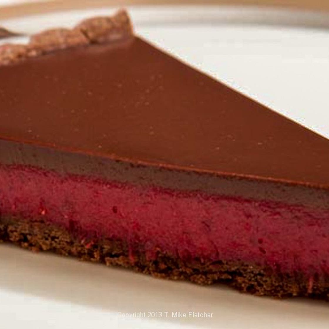 Chocolate Cranberry Curd Tart