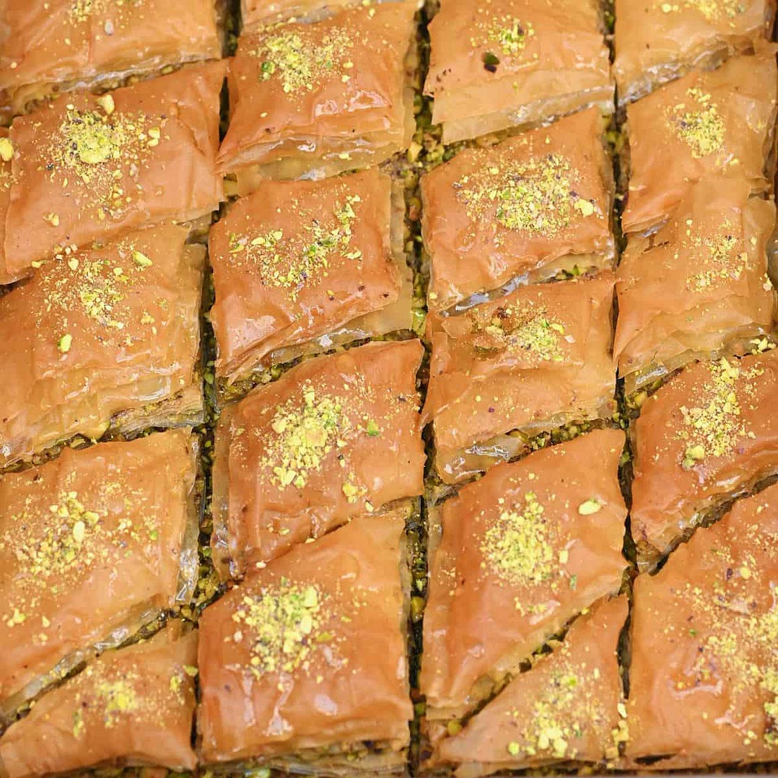 Homemade Pistachio Baklava