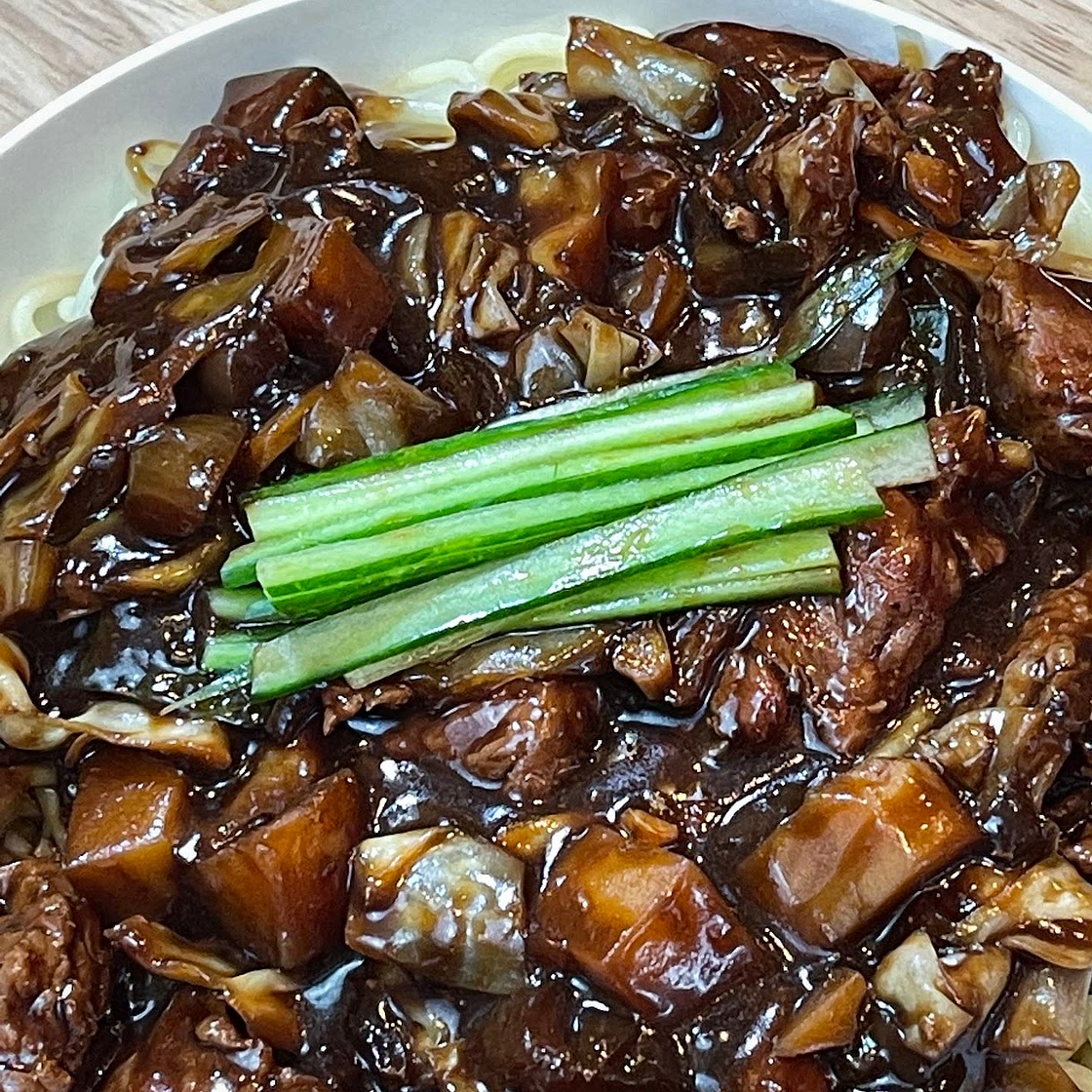 Jjajangmyeon (Black Bean Noodles)