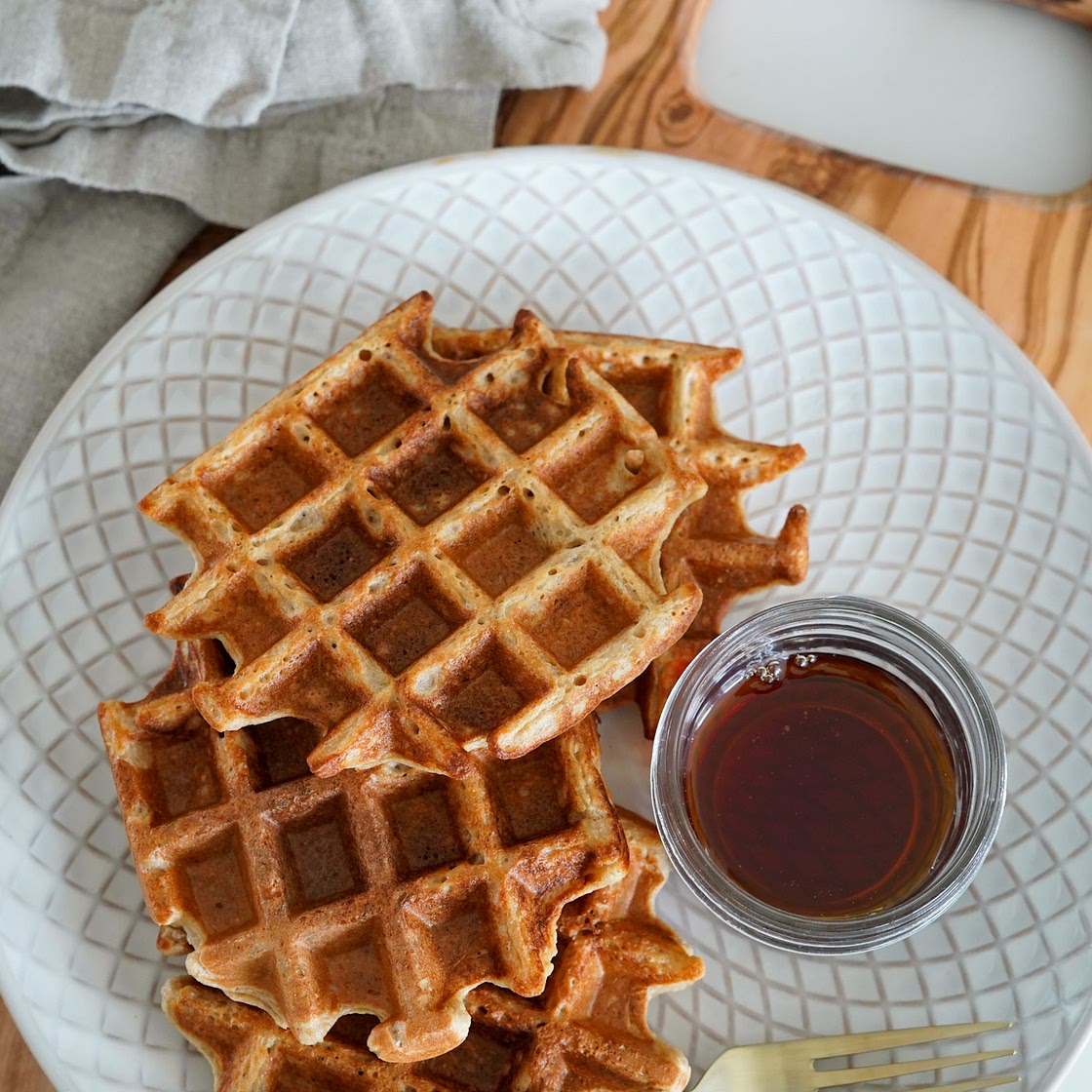 Vanilla Waffles | Plantiful Kiki