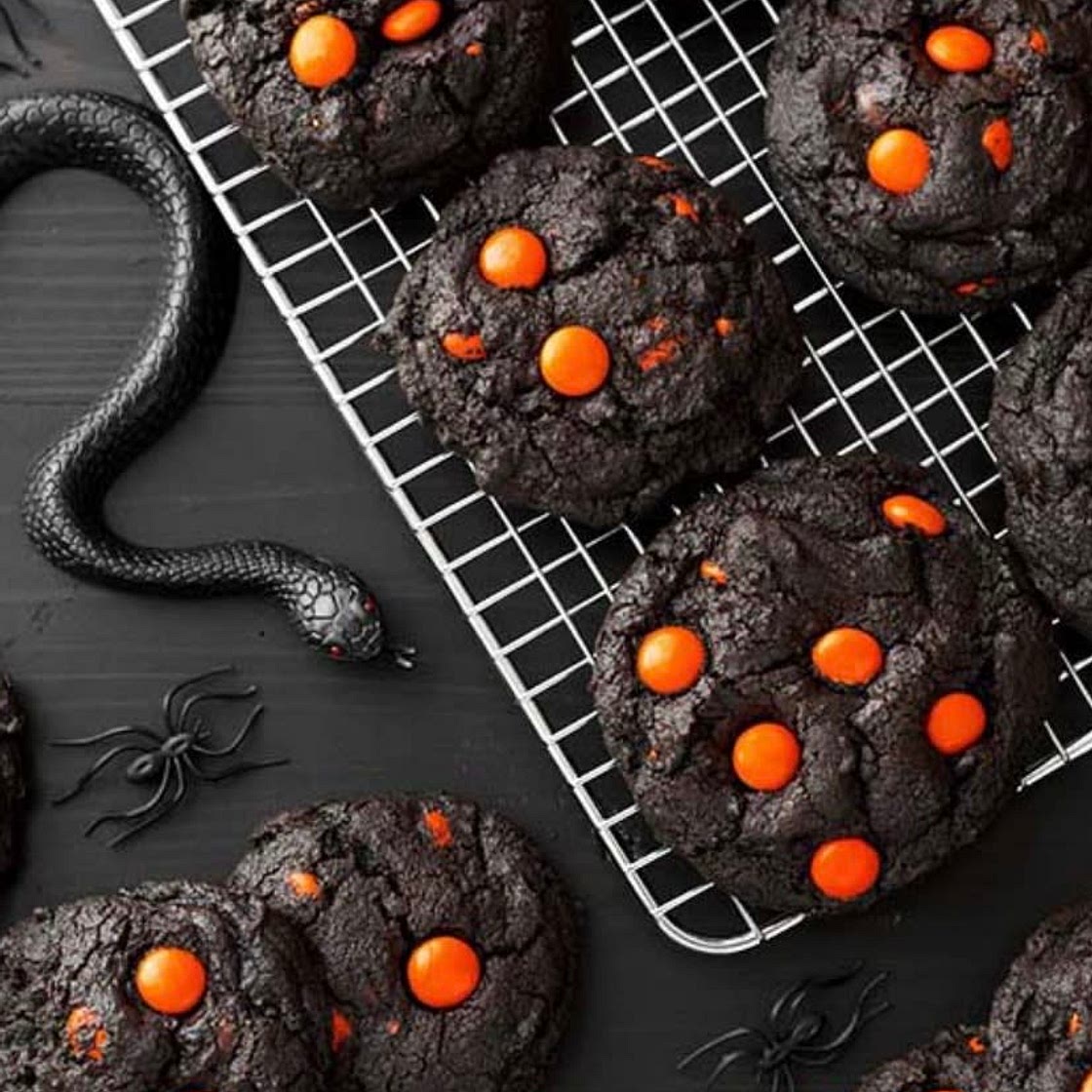 Dark Chocolate Halloween Cookies