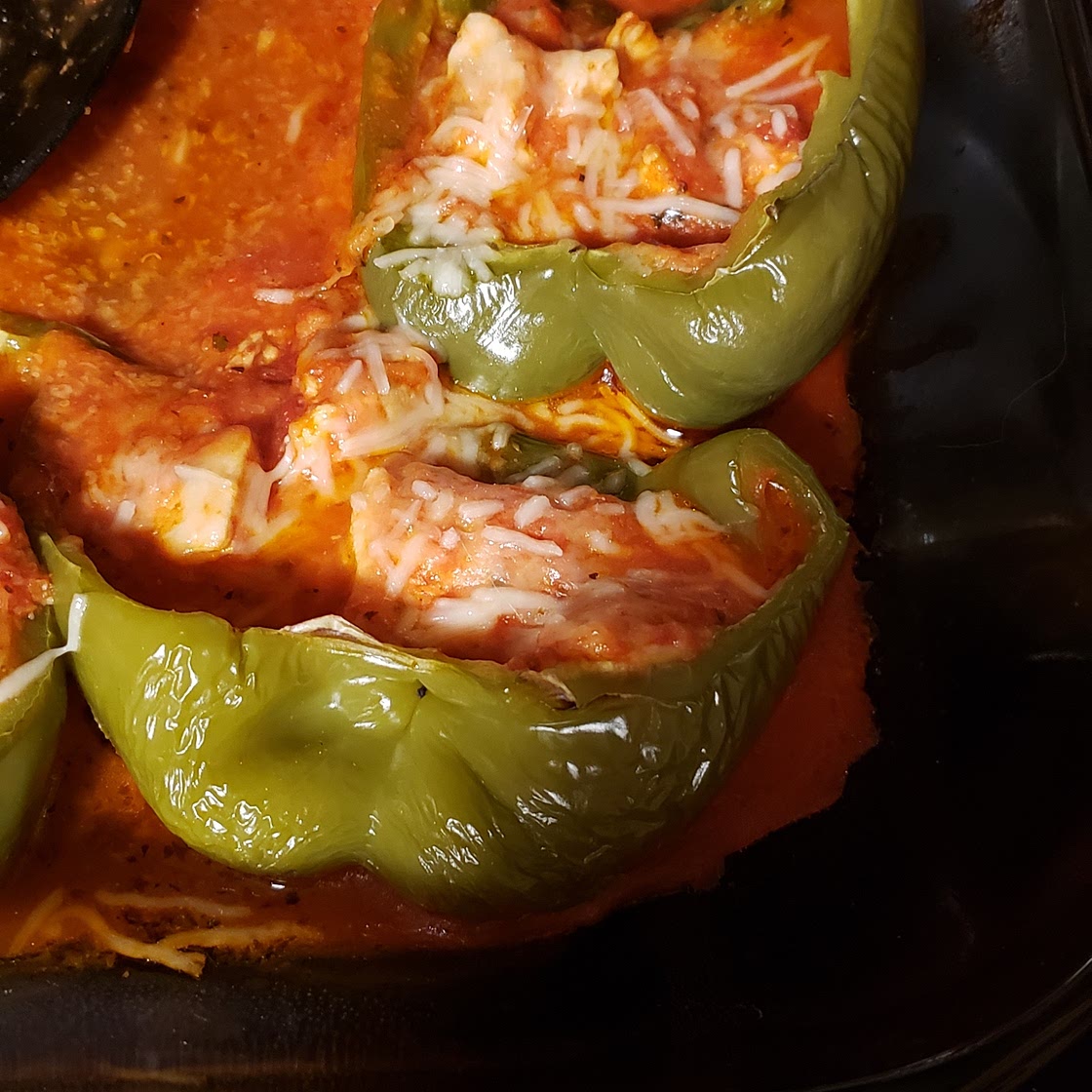 Chicken Parm Stuffed Peppers