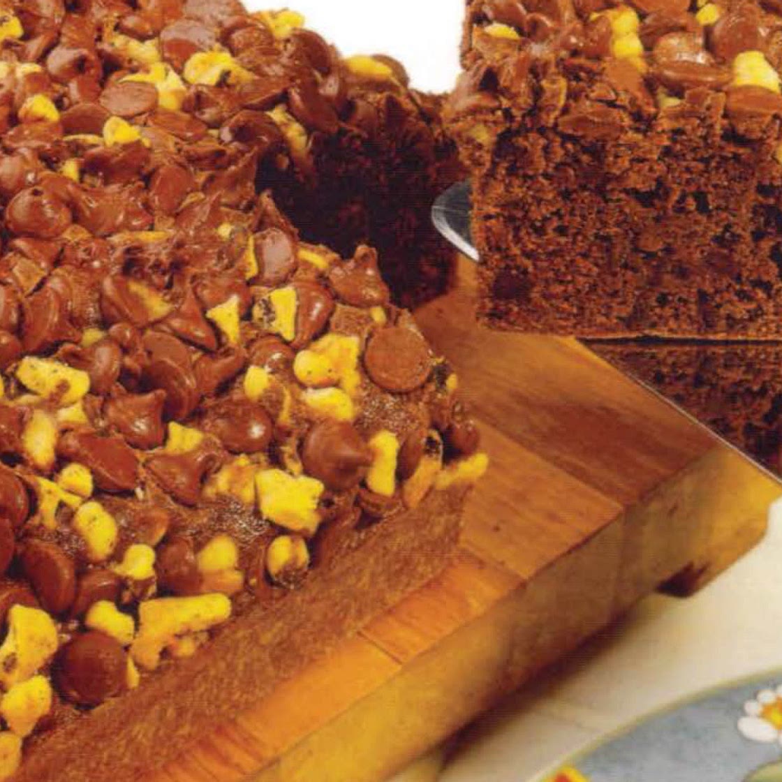 Carré chocolat, noix et pépites de chocolat