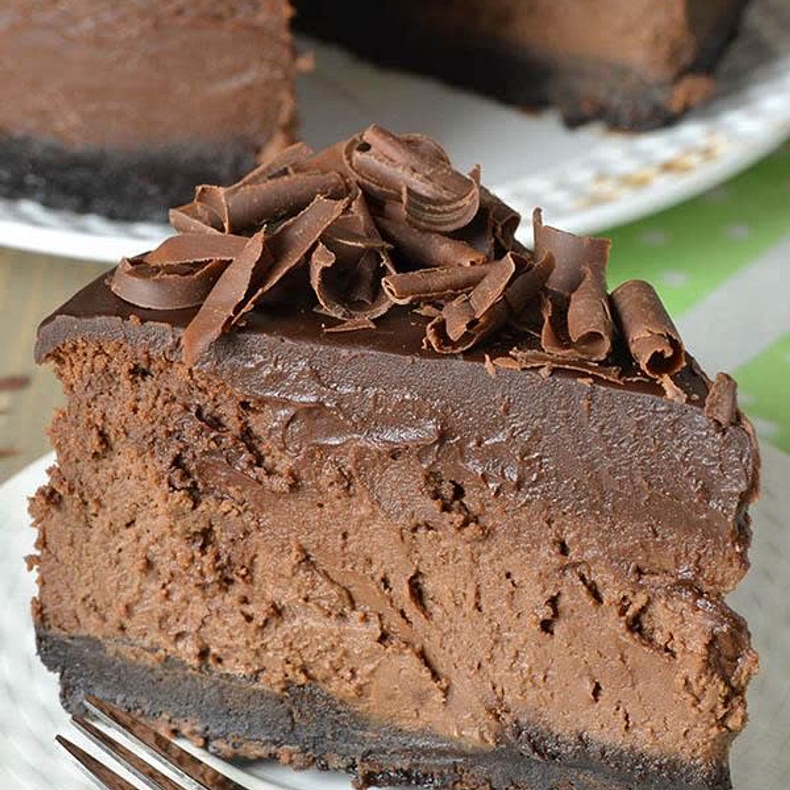 TRIPLE CHOCOLATE CHEESECAKE