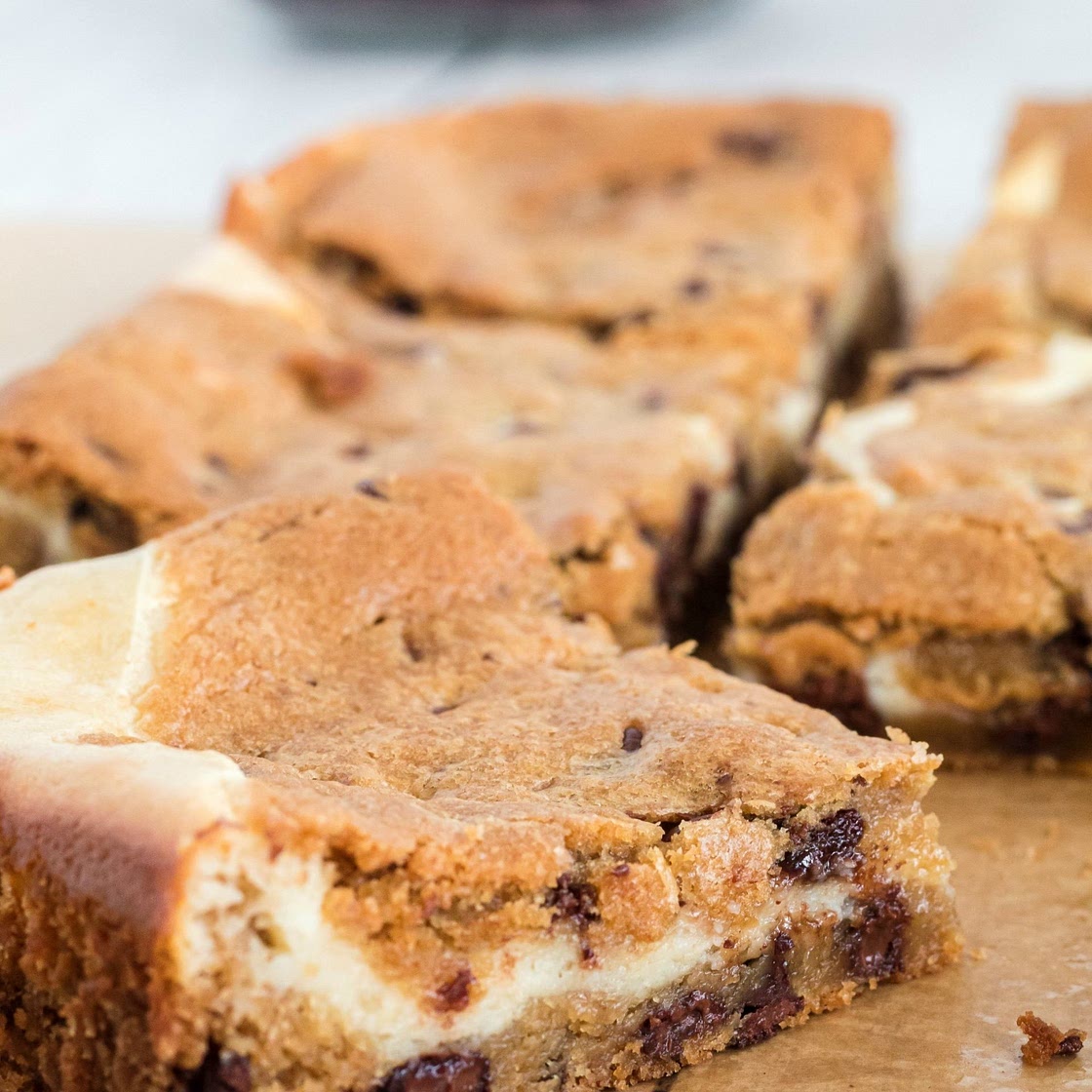 CHOCOLATE CHIP CREAM CHEESE COOKIE BARS