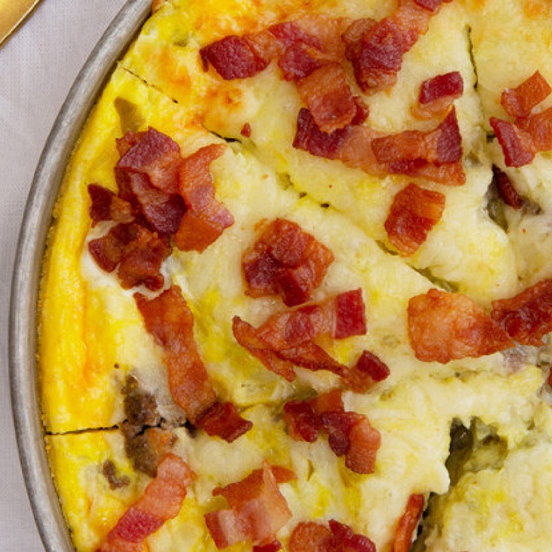 Bacon Cheeseburger Keto Breakfast Quiche