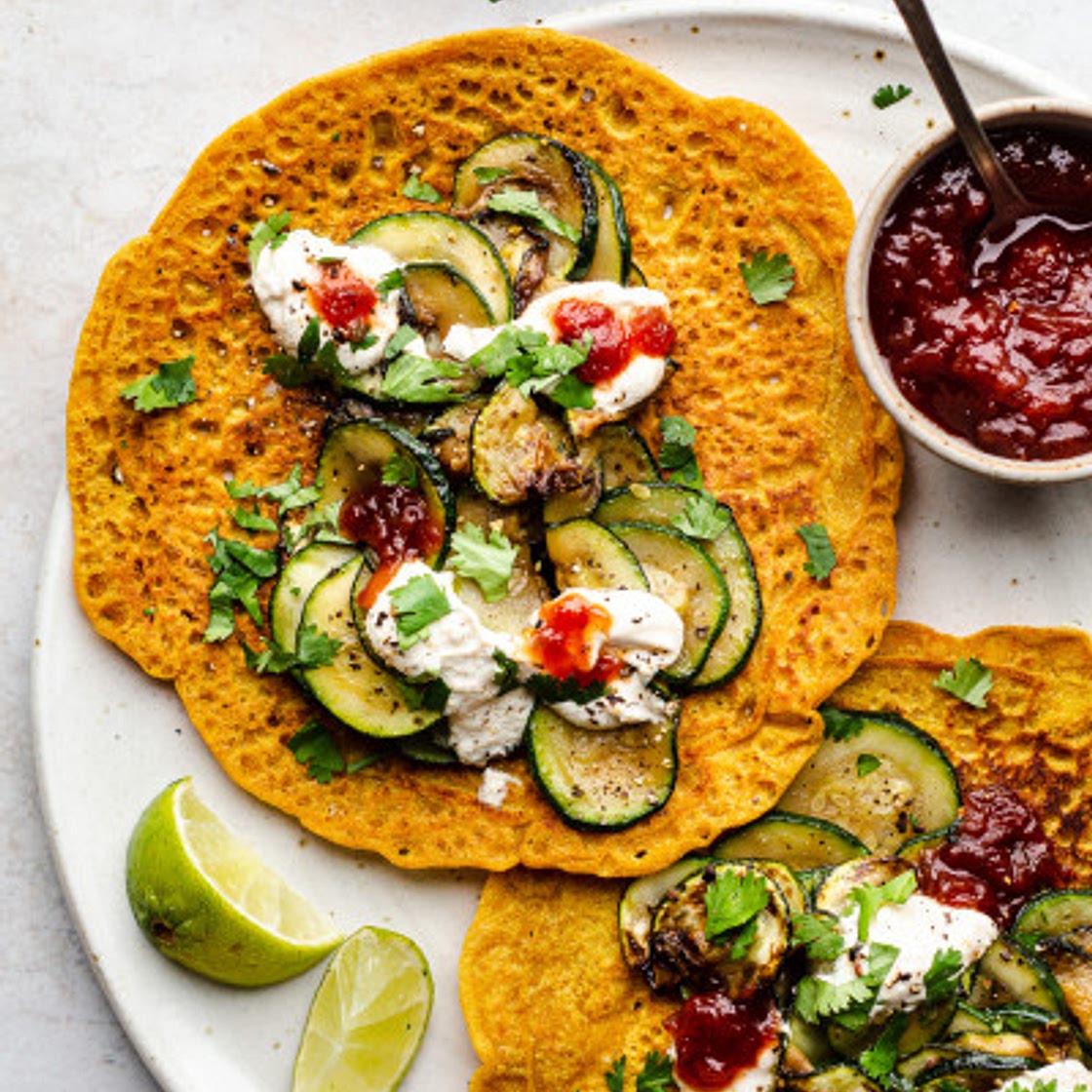 Red lentil pancakes