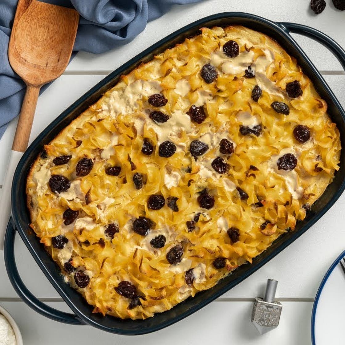 Lemon Ricotta and Cherry Kugel