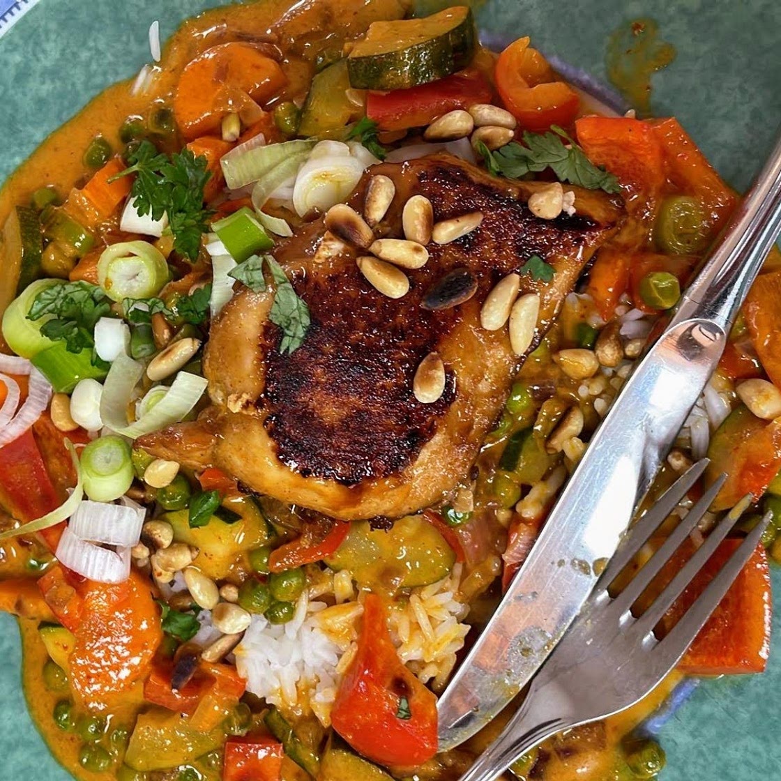 Reis-Curry mit Hähnchen