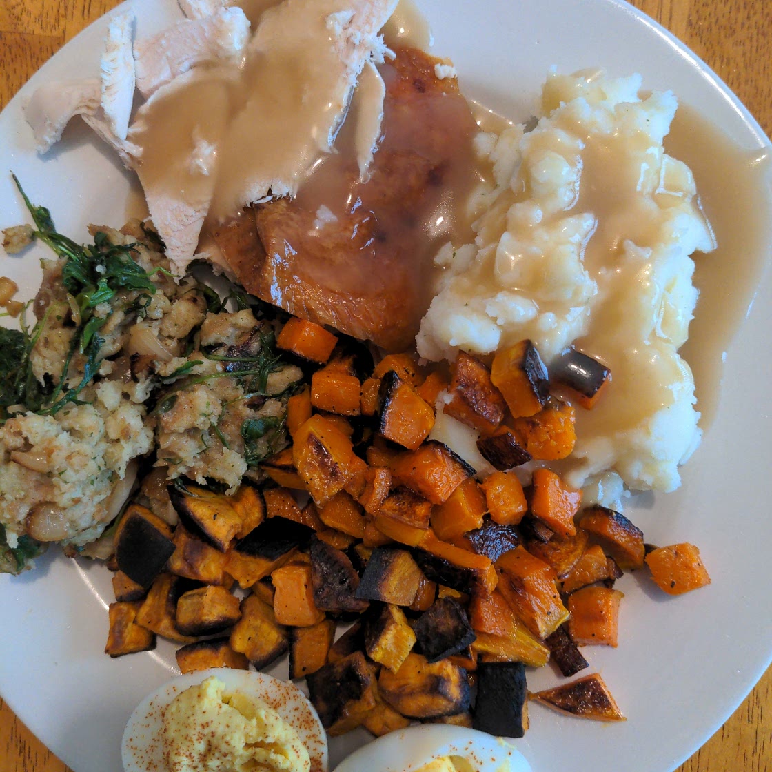 Roasted Sweet Potato Cubes