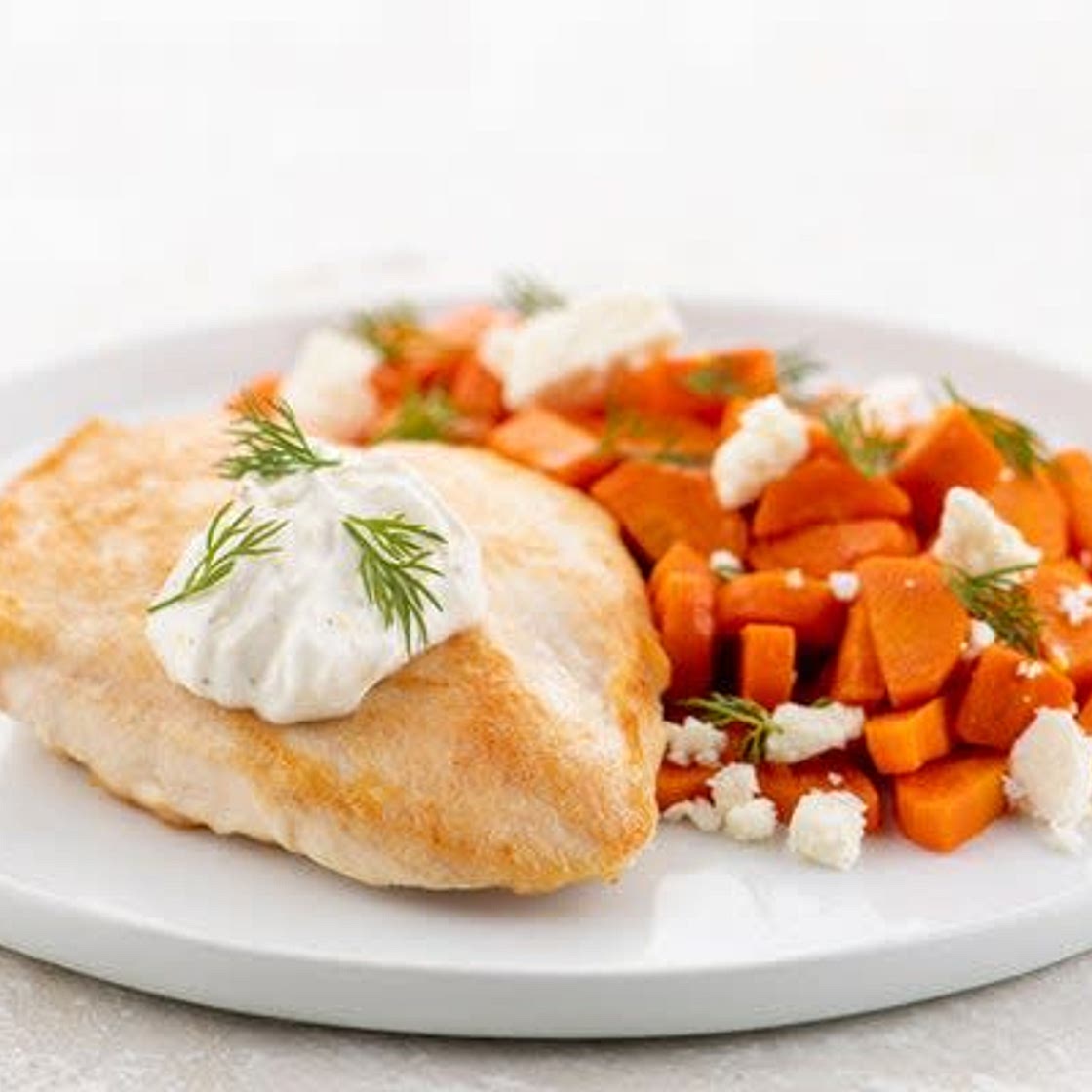 Chicken and Lemon Crema with Carrots