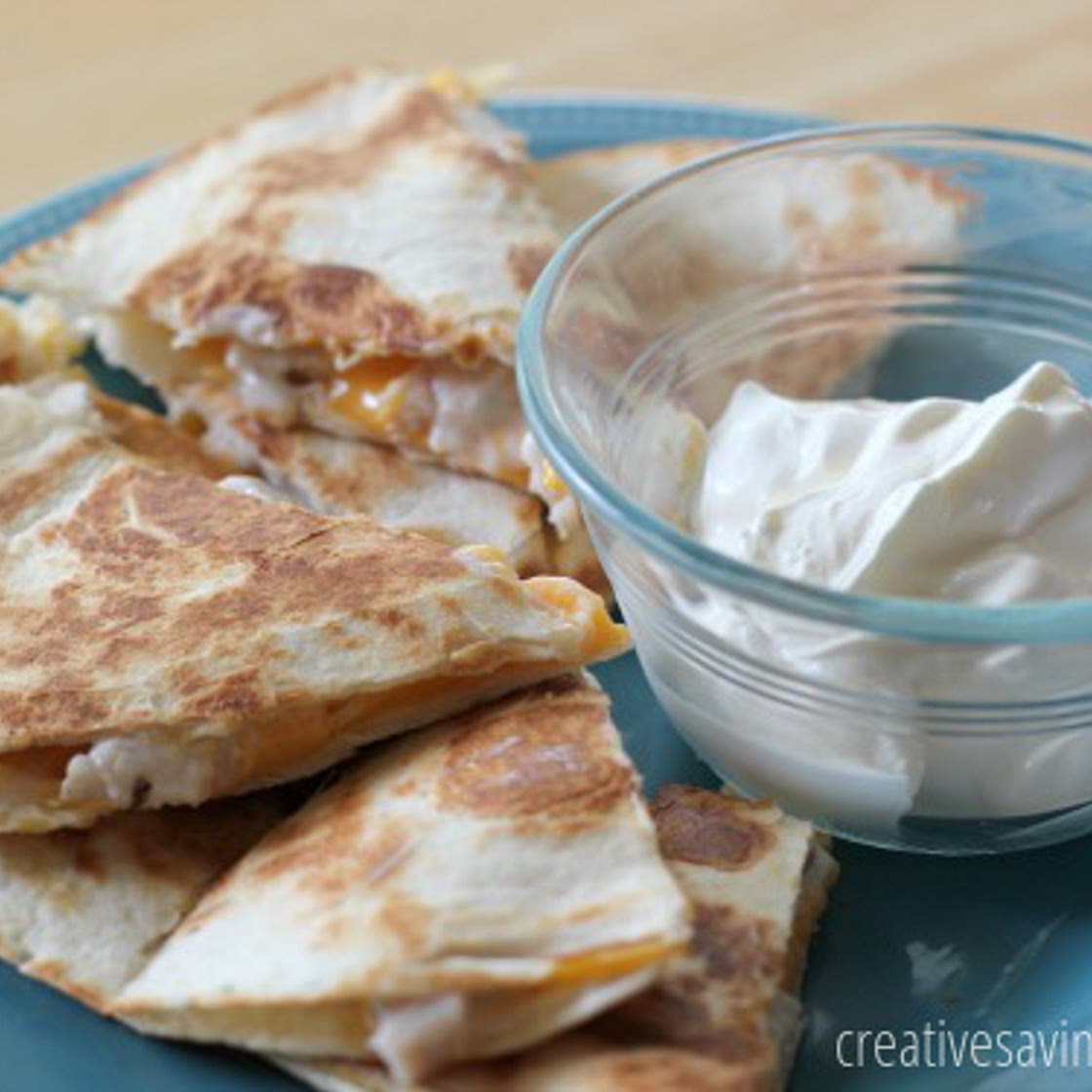Cheesy Turkey and Ranch Quesadillas