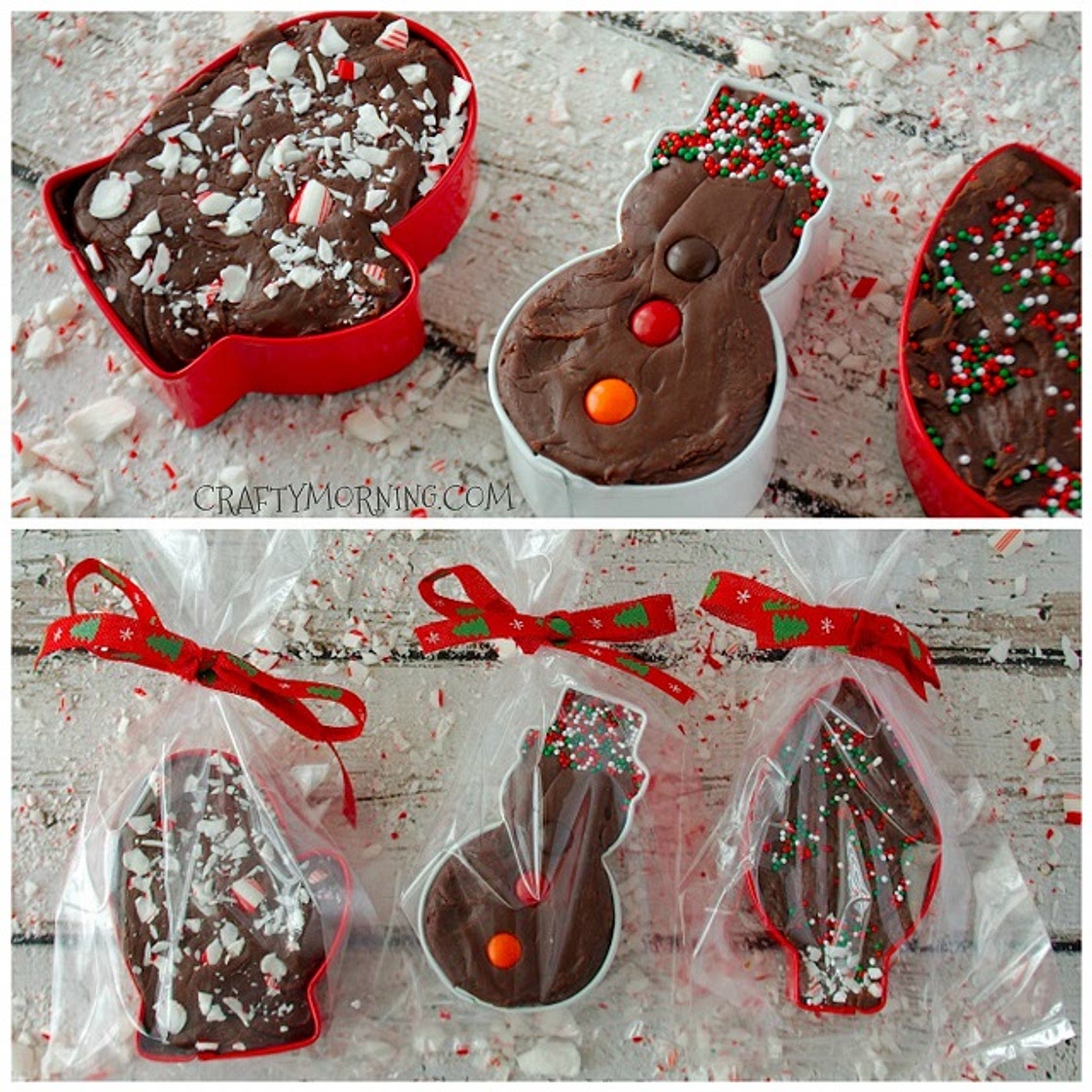 Cookie Cutter Fudge Christmas Gifts - Crafty Morning
