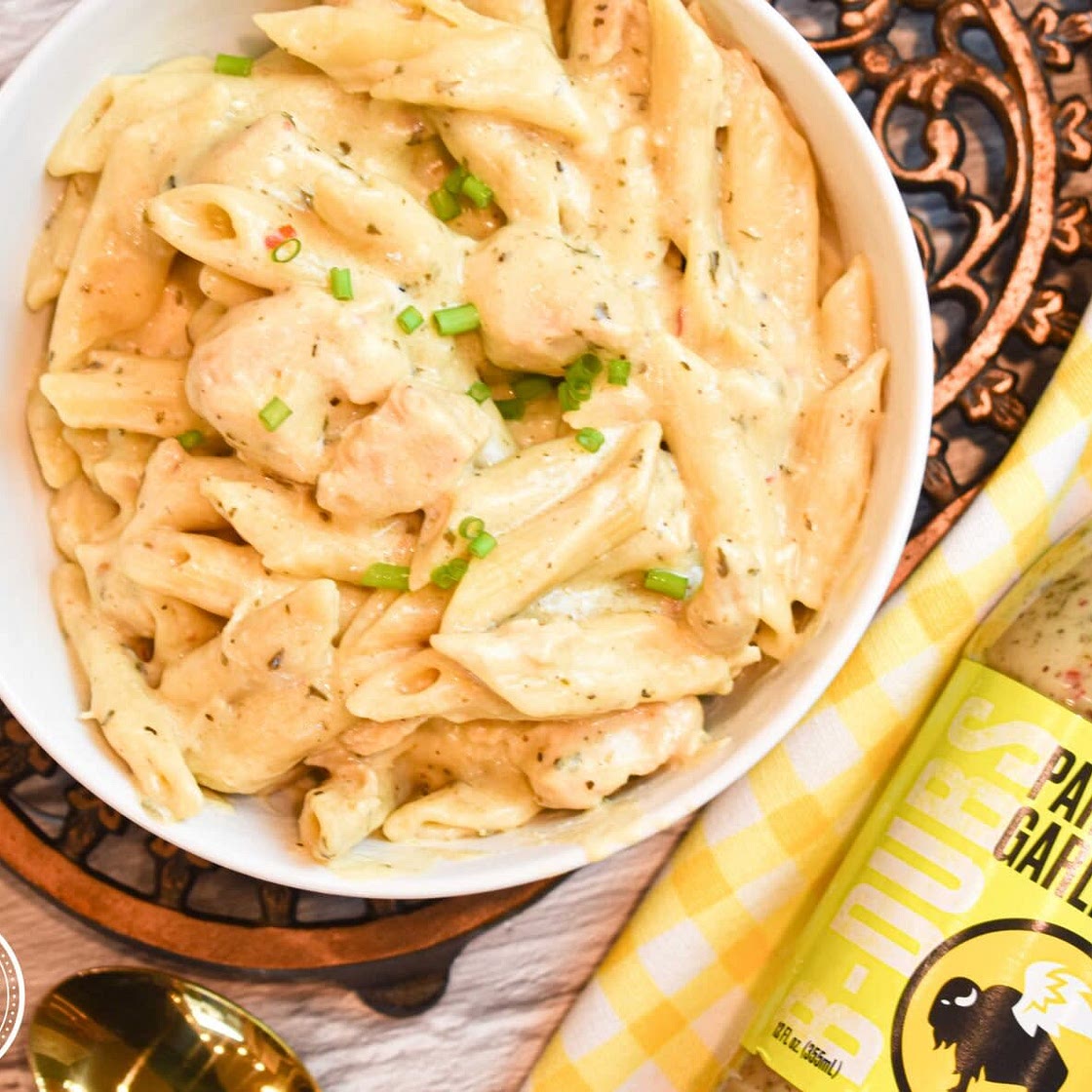 Garlic Parm Chicken and Pasta