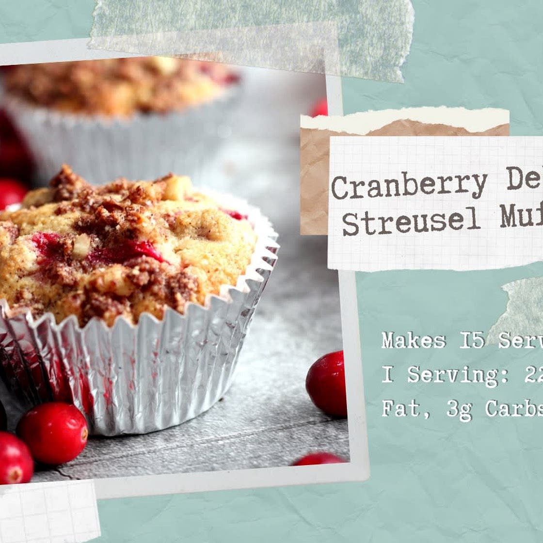 Cranberry Delight Streusel Muffins