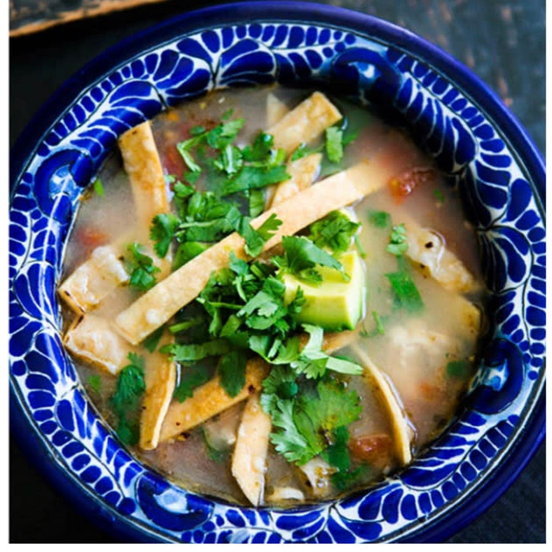 Mexican chicken lime soup