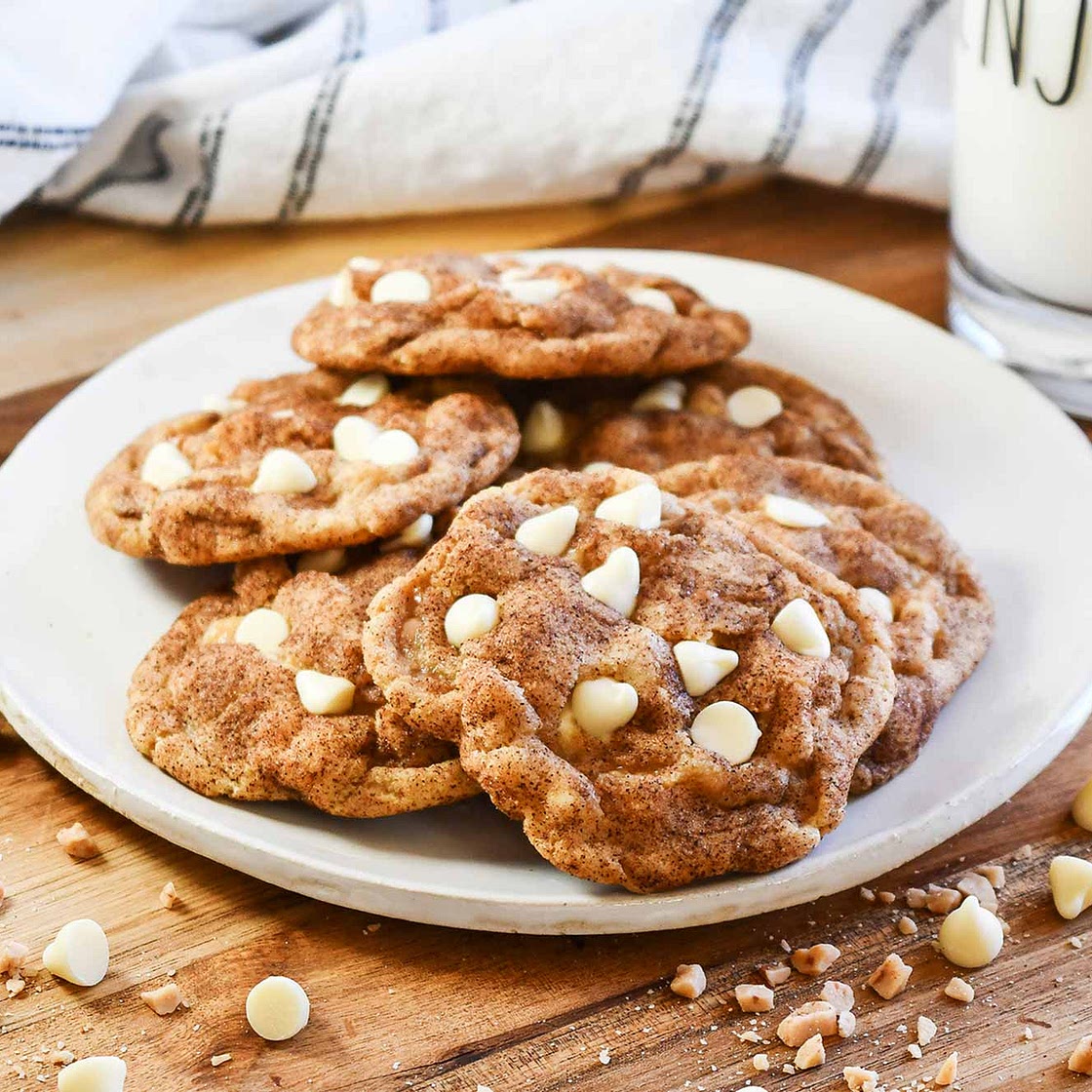 White Chocolate Toffee Snickerdoodles