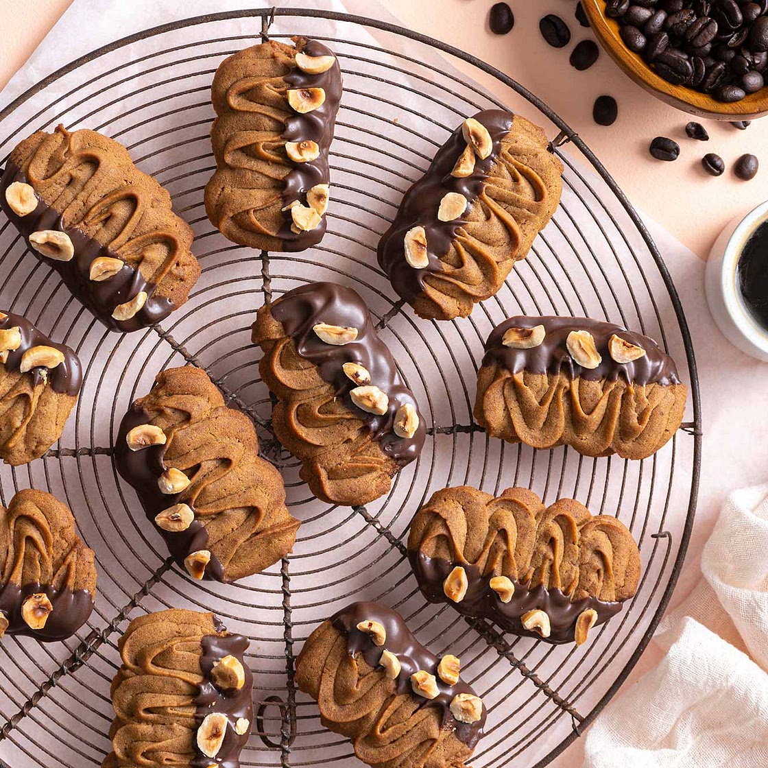 Coffee Flavored Danish Butter Cookies
