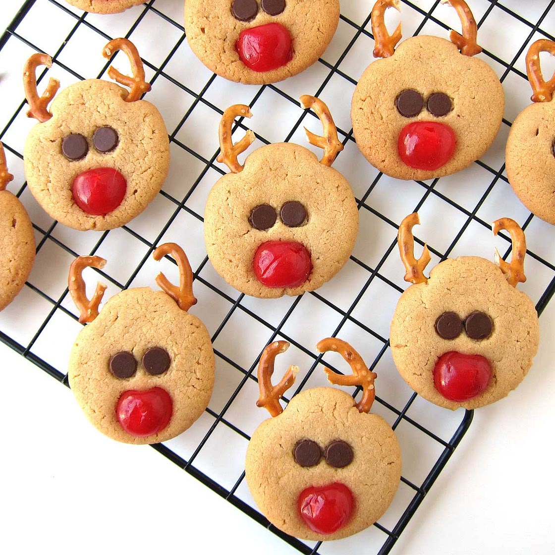 Peanut Butter Reindeer Cookies