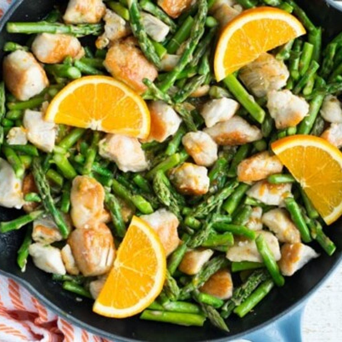 One-Pan Orange Chicken Asparagus Stir-Fry
