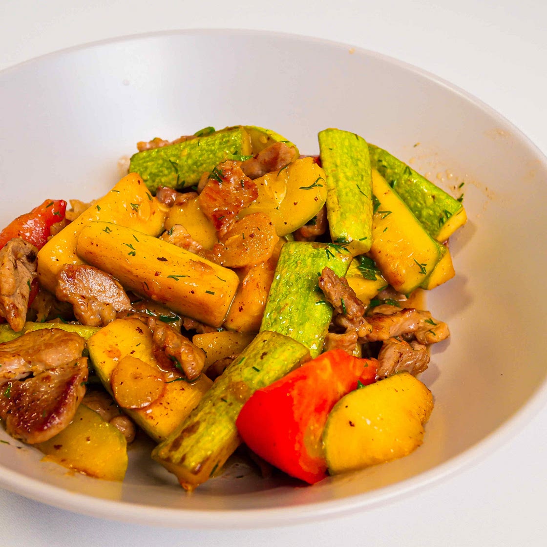 Turkey with zucchini