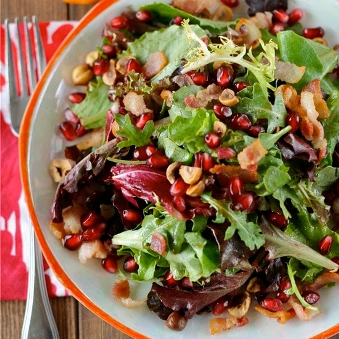 Holiday Salad with Maple Bacon Dressing
