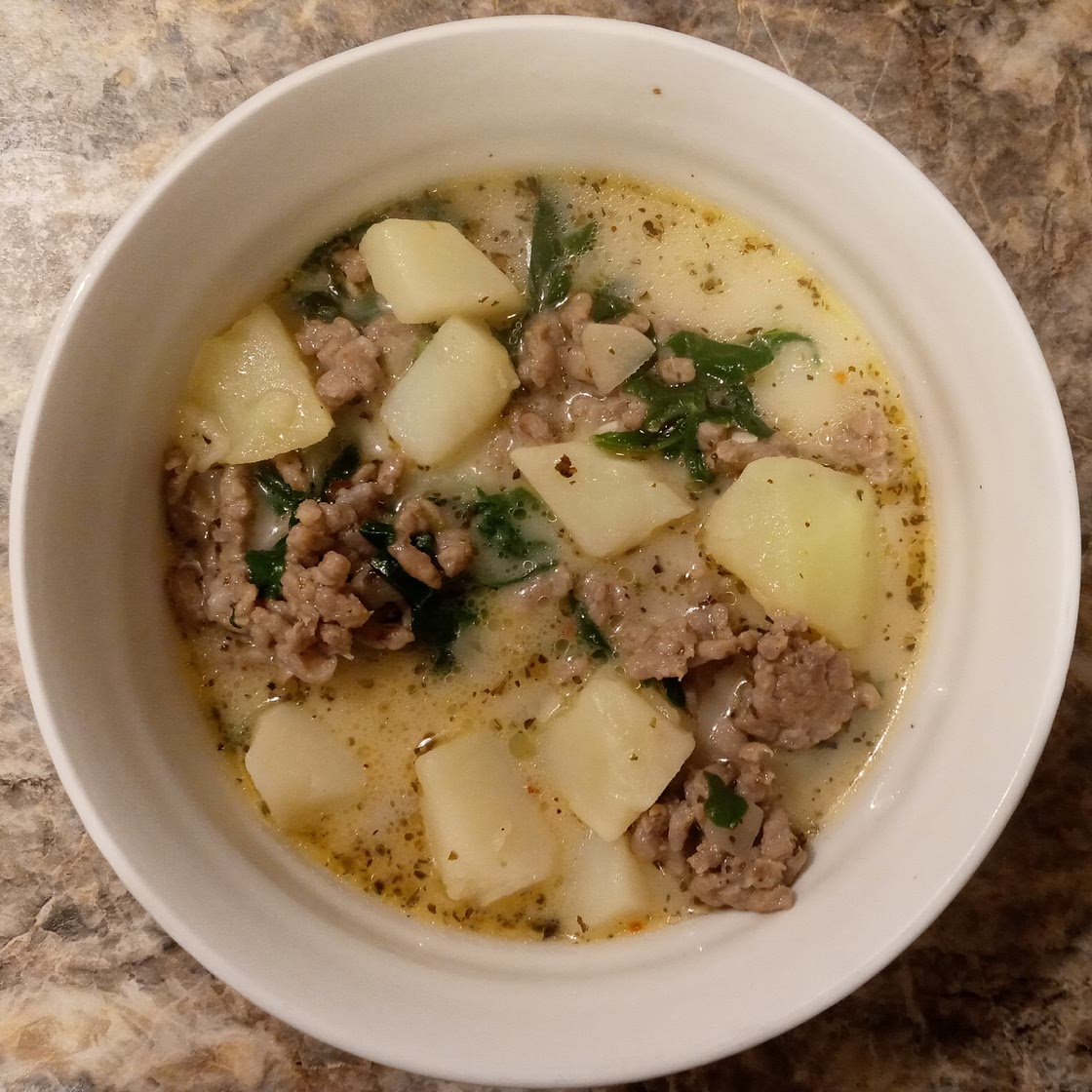 Sausage, Potato and Spinach Soup