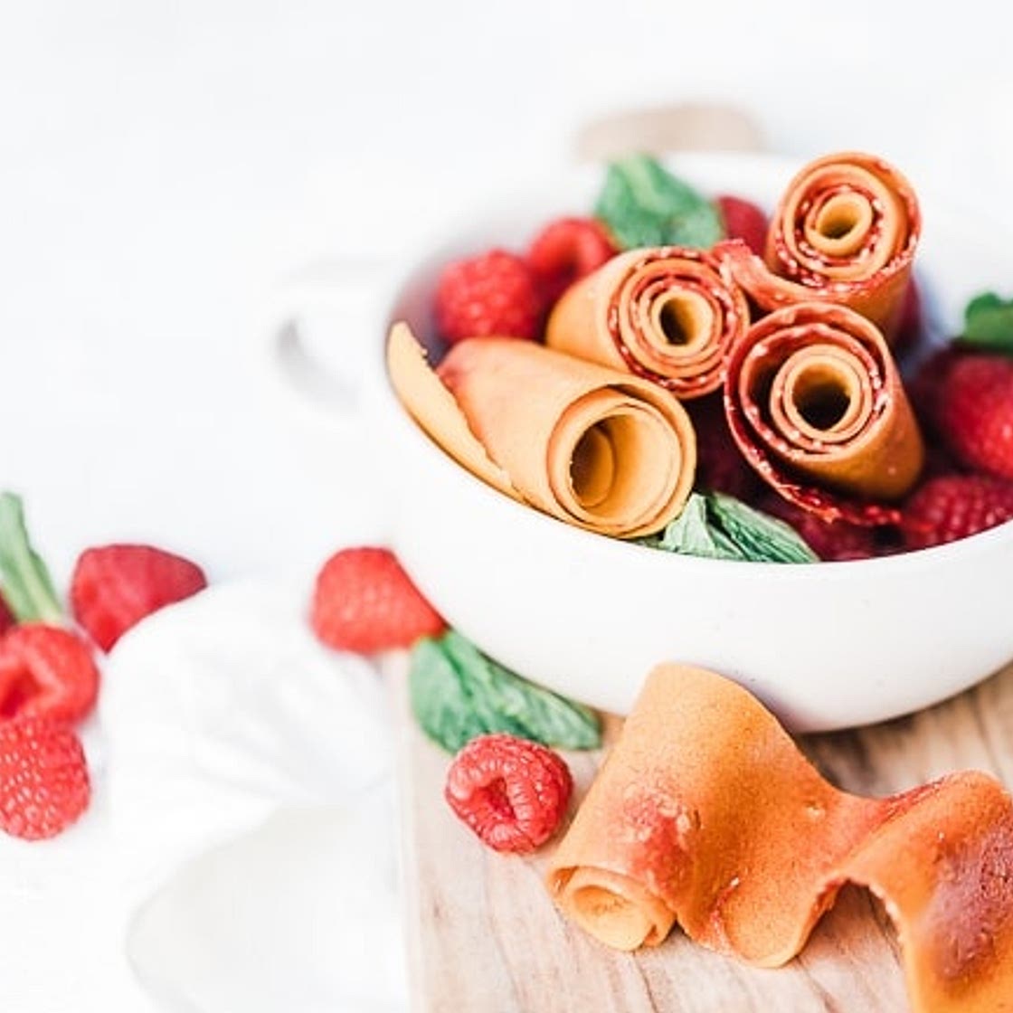 Homemade Peach Raspberry Fruit Leather