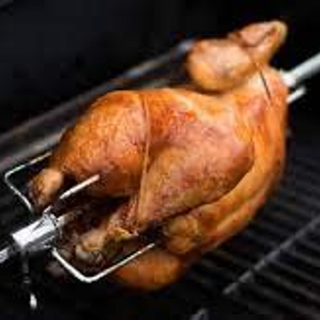 Poulet bbq sur rotissoire