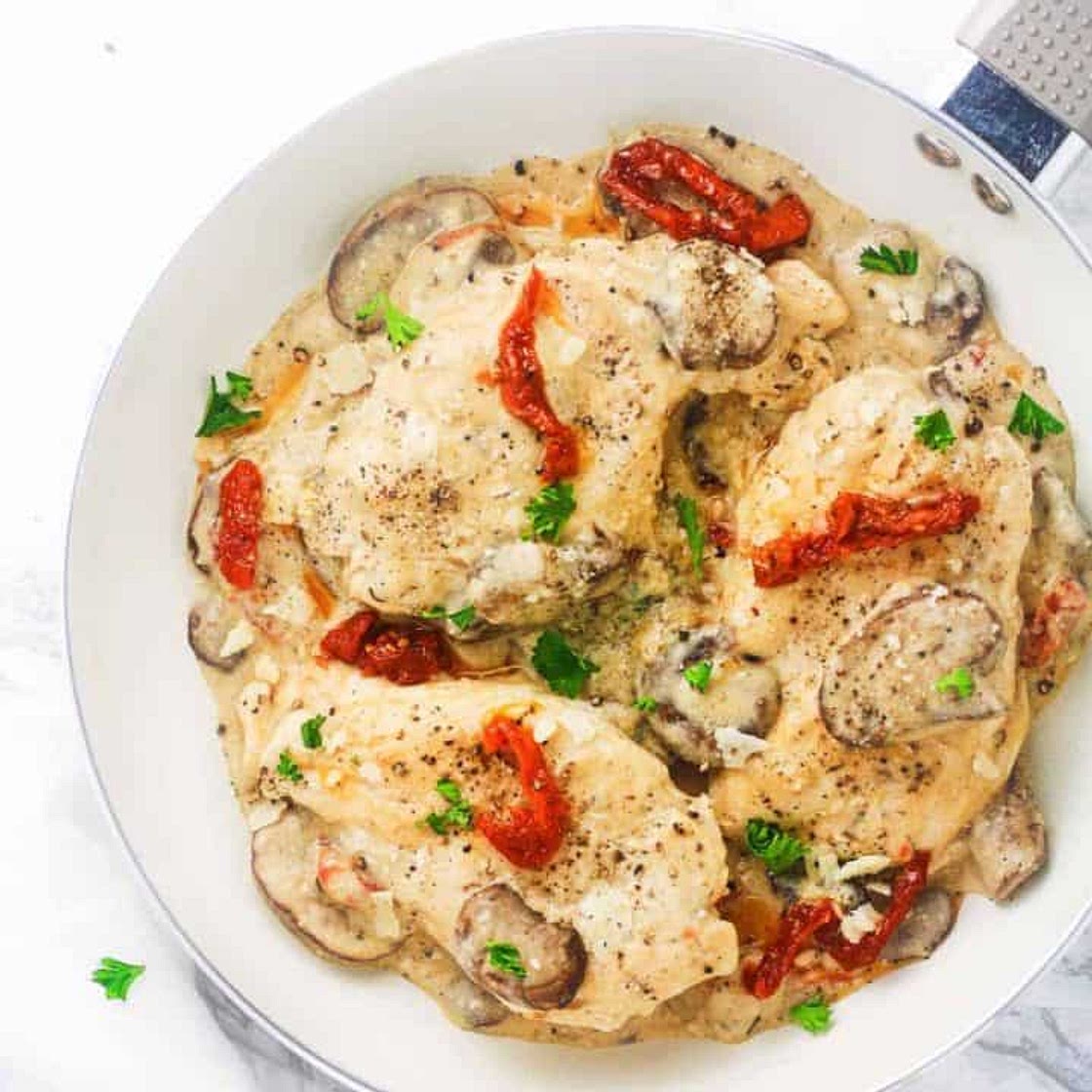 One Pan Parmesan Tuscan Chicken