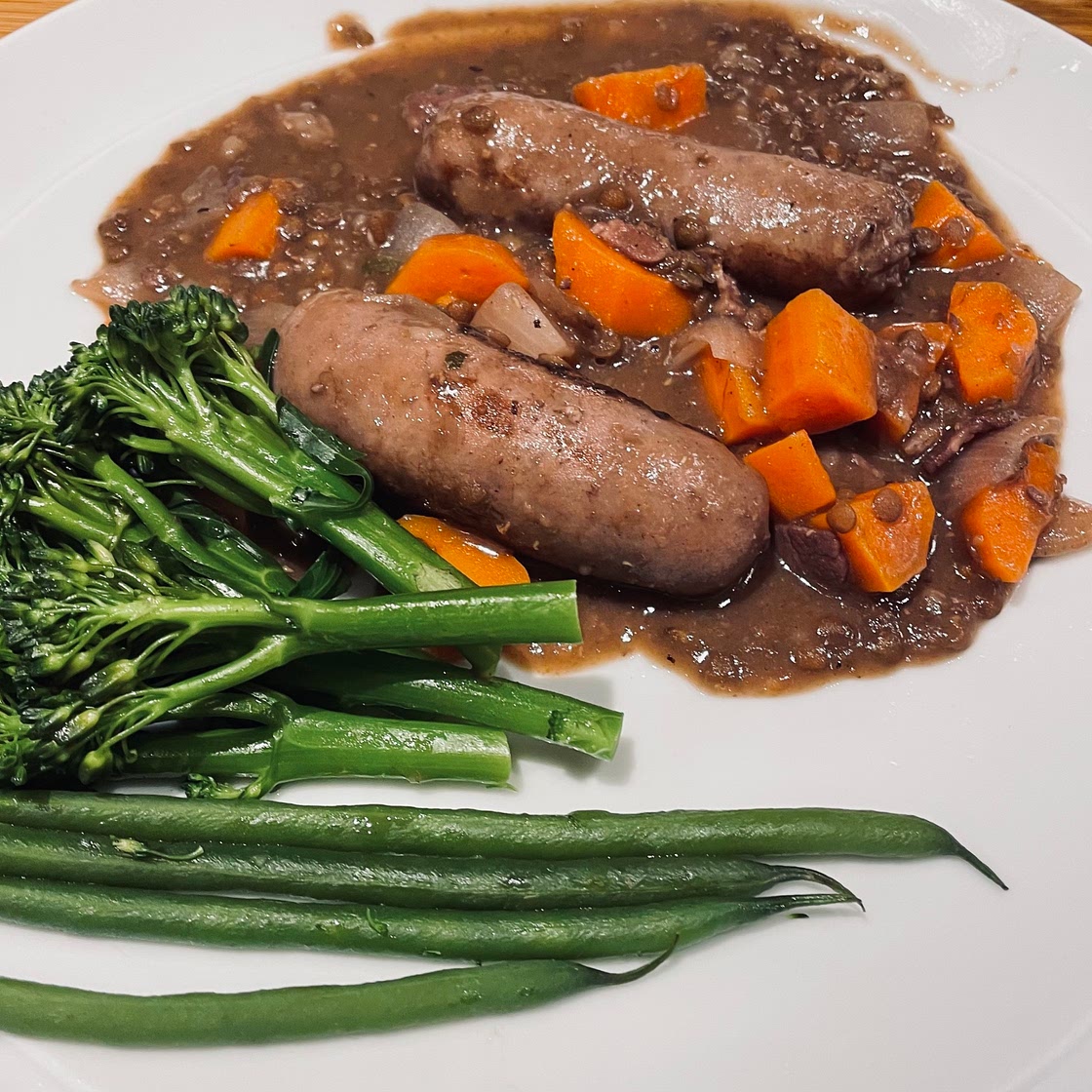 Sausage and lentil one pot stew