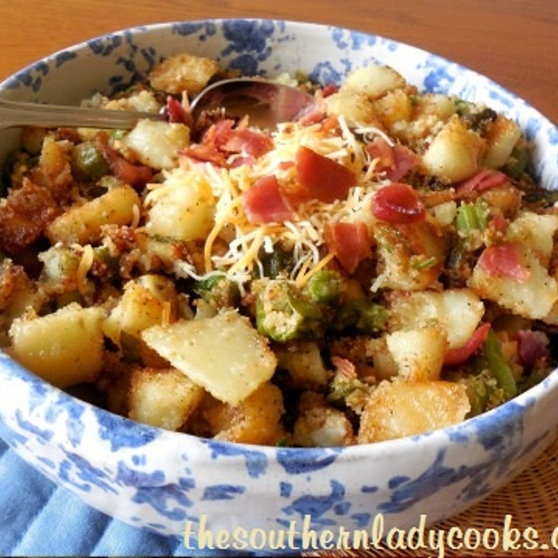 OKRA AND POTATOES SUPREME - The Southern Lady Cooks