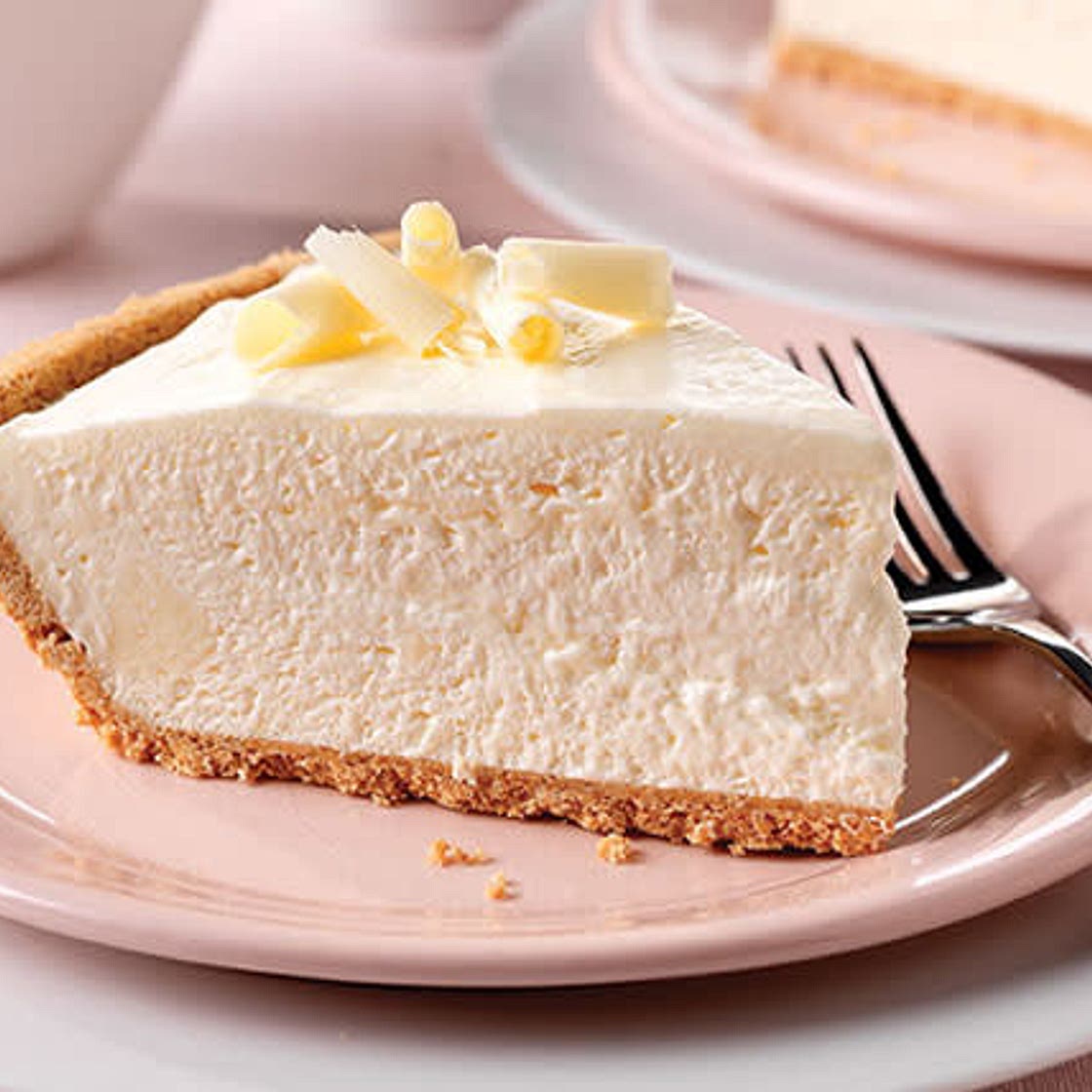 White Chocolate No-Bake Cheesecake Pie