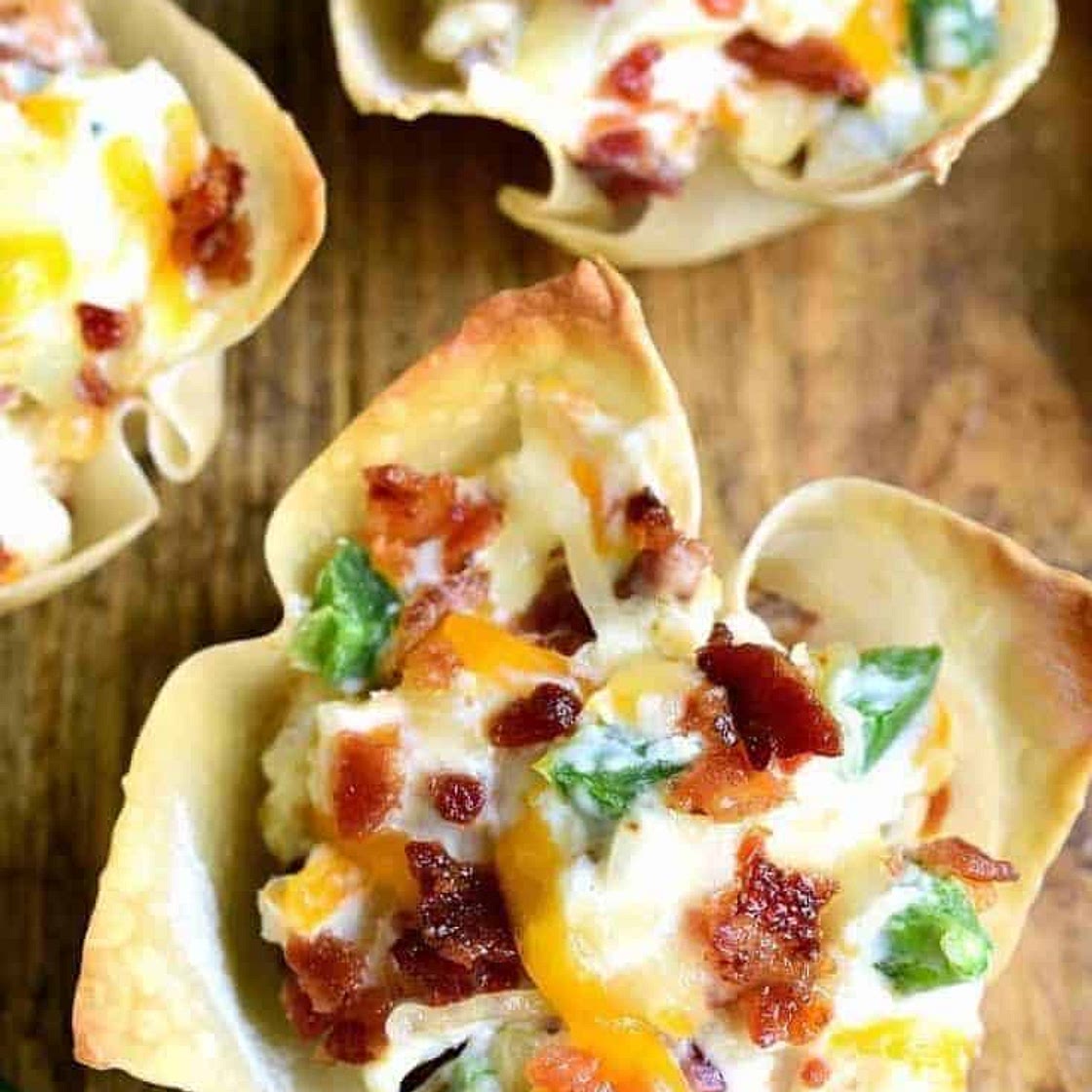 Jalapeno Popper Wonton Puffs