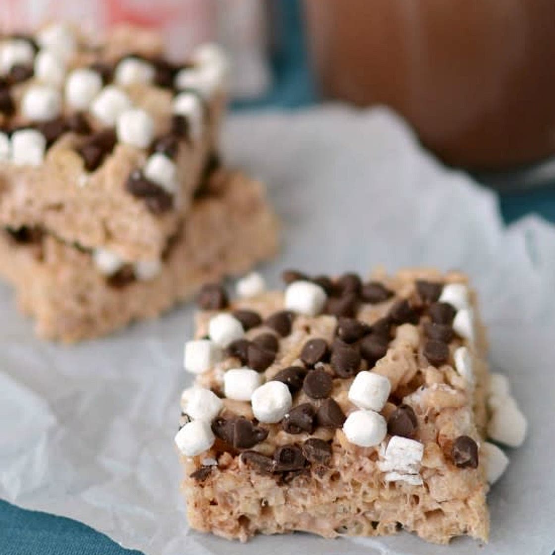 Hot Cocoa Rice Krispie Treats