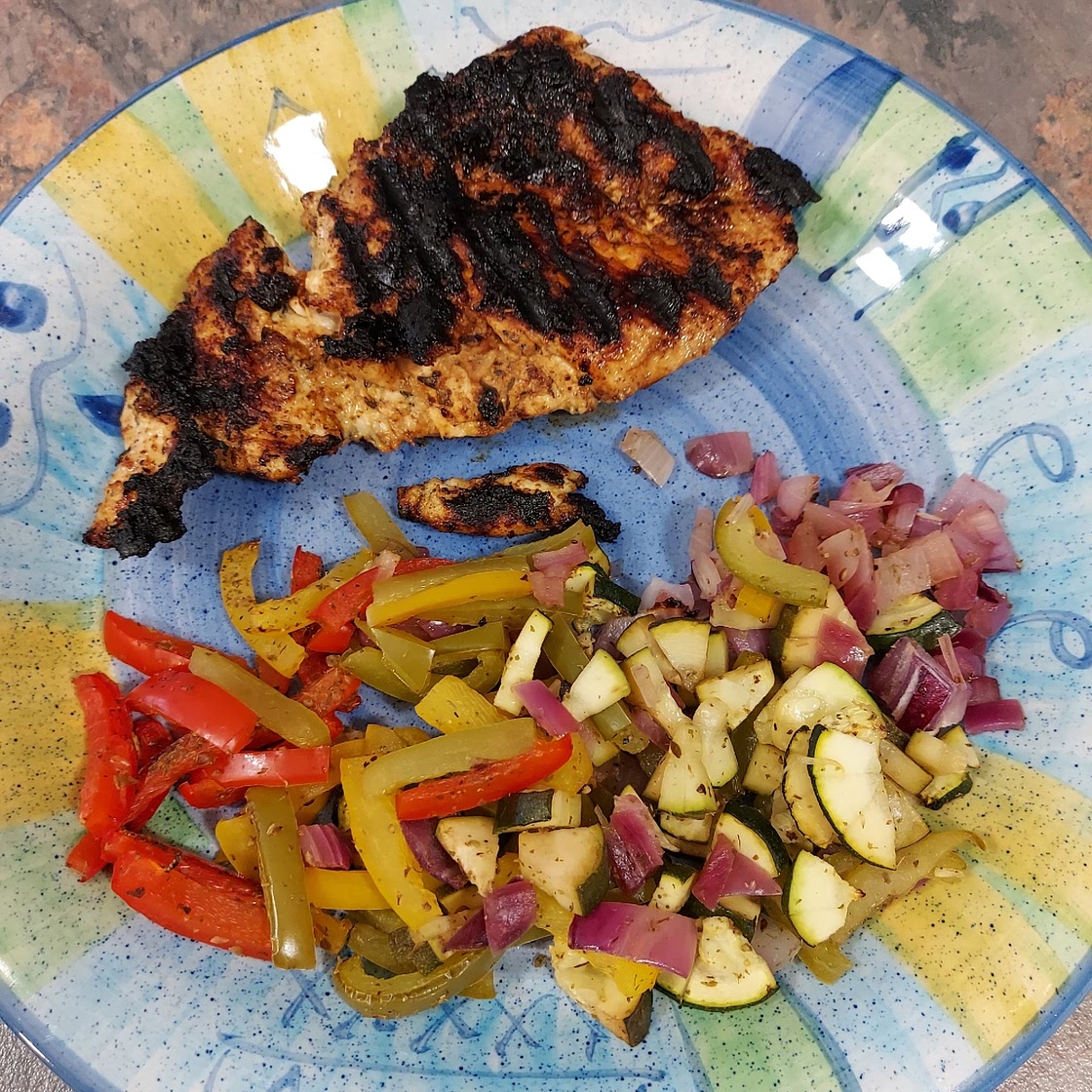 Chicken Escalope with Roasted Courgette