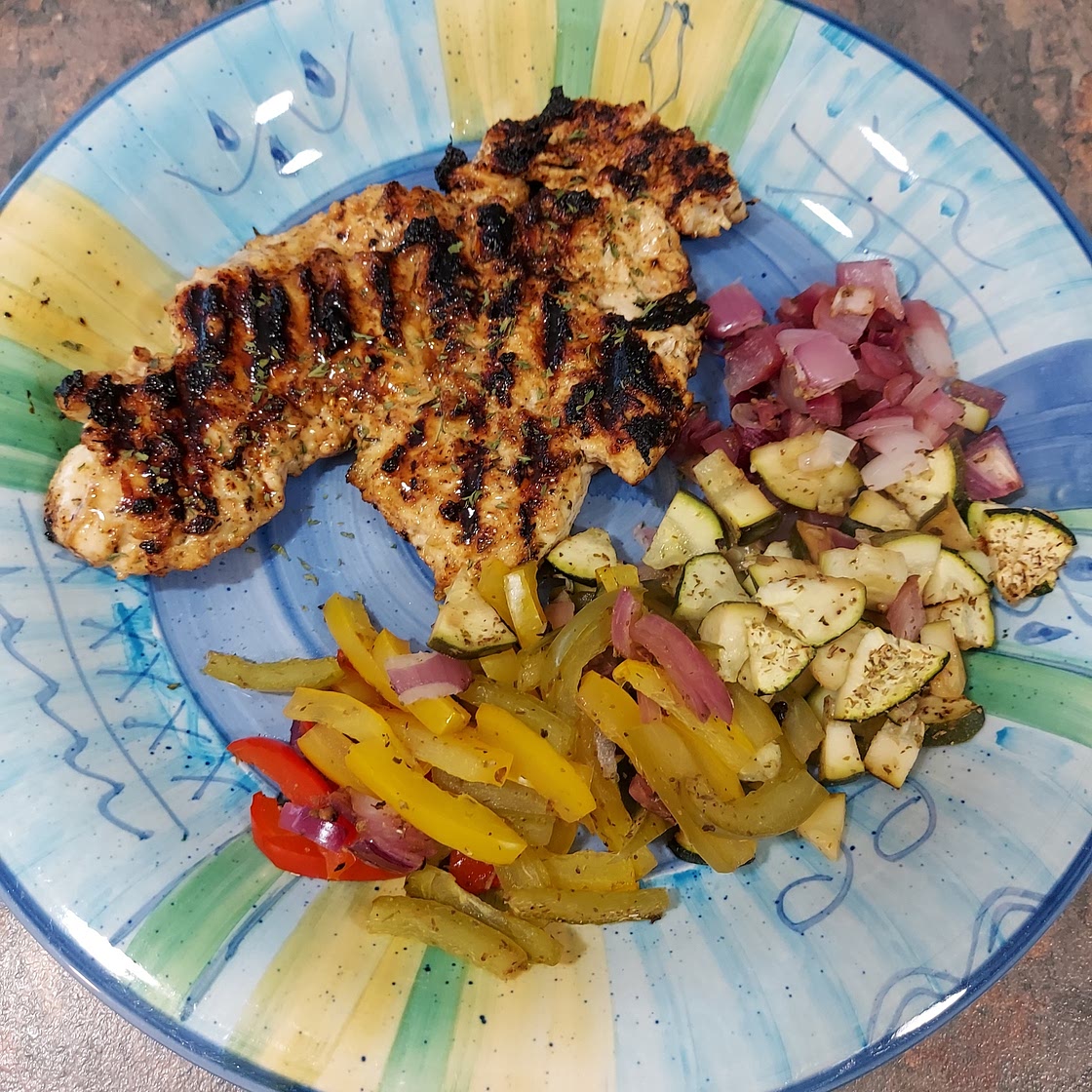 Chicken Escalope with Roasted Courgette