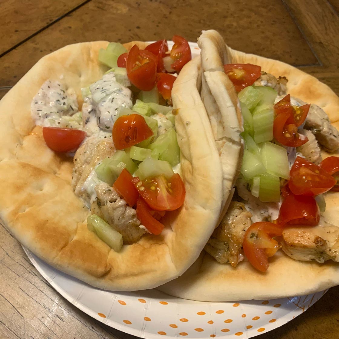 Greek Chicken Gyros