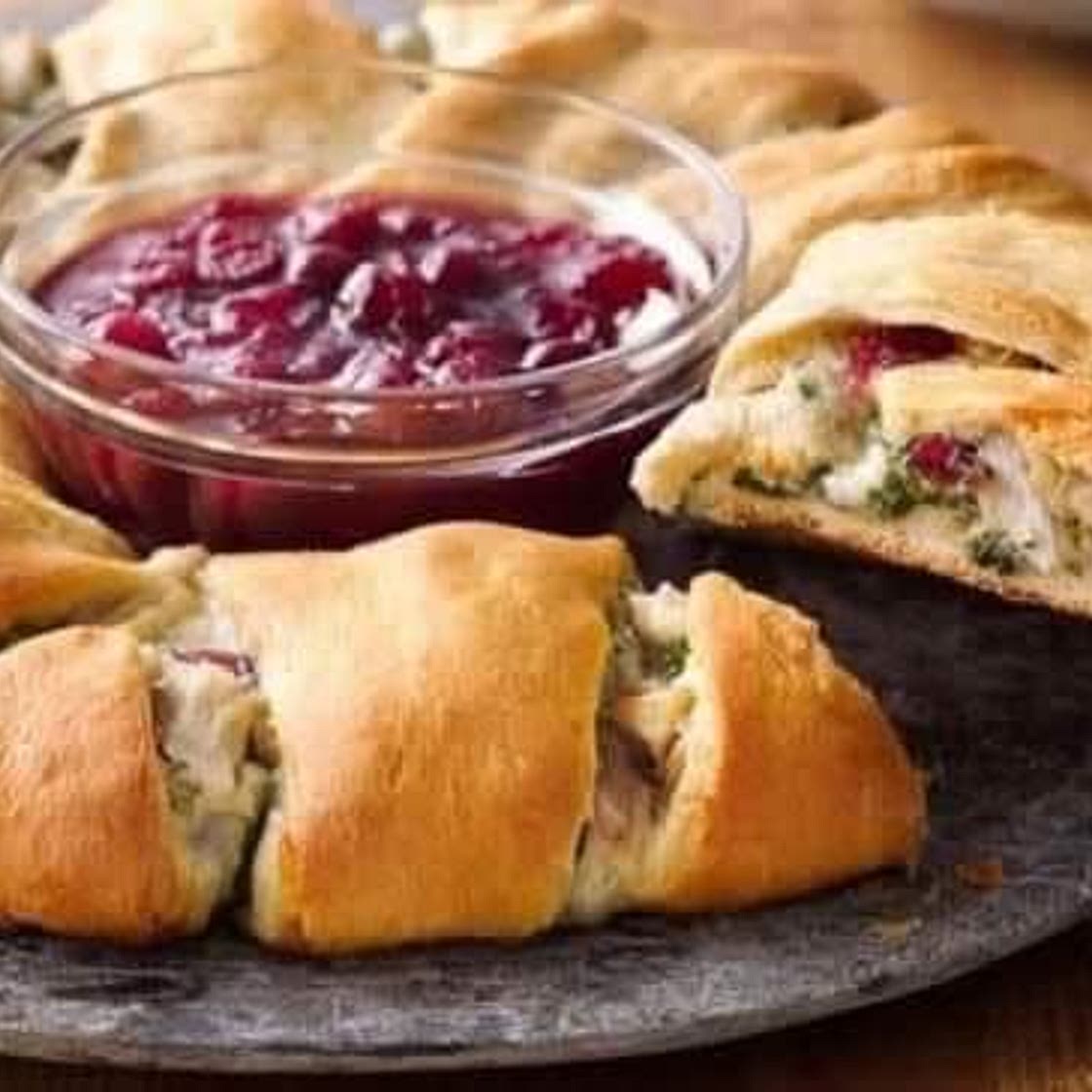 Cranberry Turkey Crescent Ring 