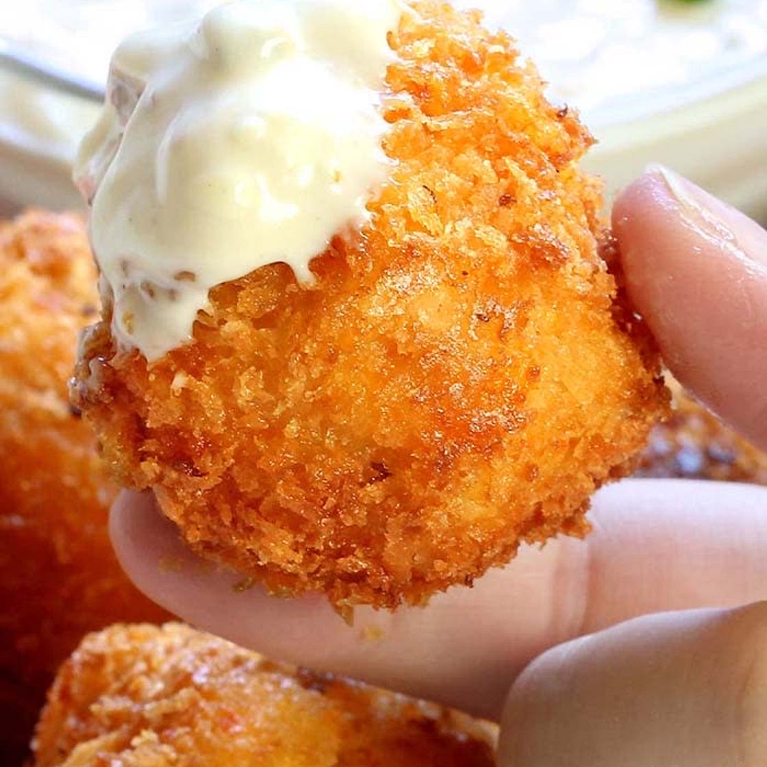 Fried Buffalo Chicken Balls 