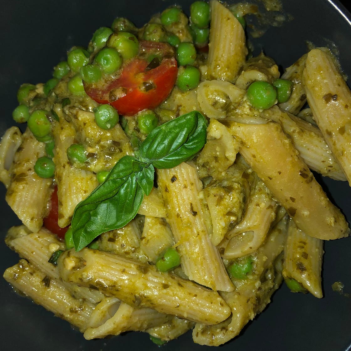 Pesto protein pasta 