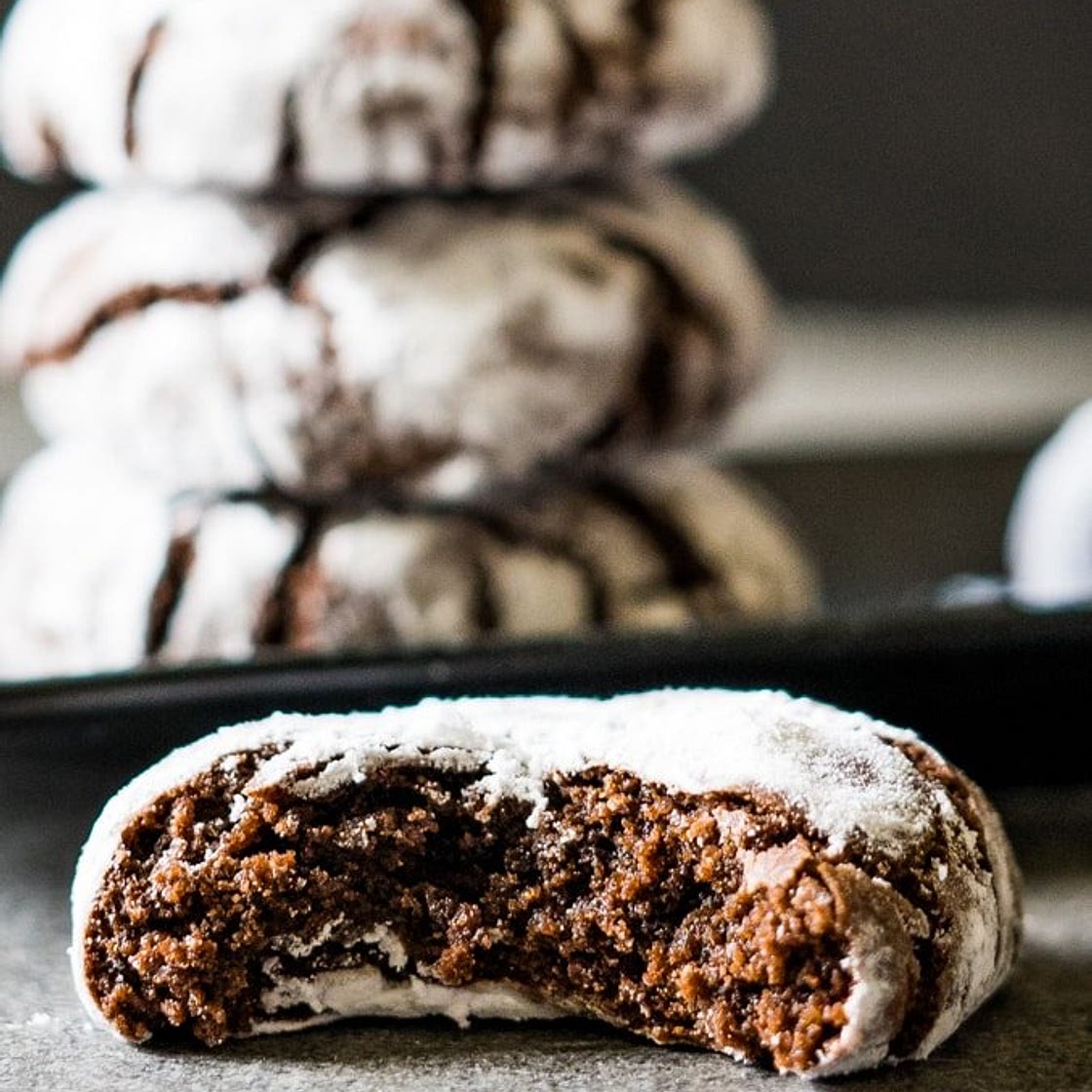 Mocha Crinkle Cookies