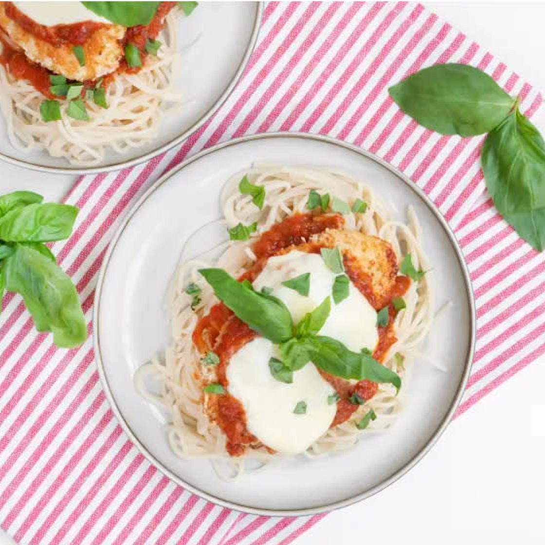 Spaghetti et Poulet au Parmesan
