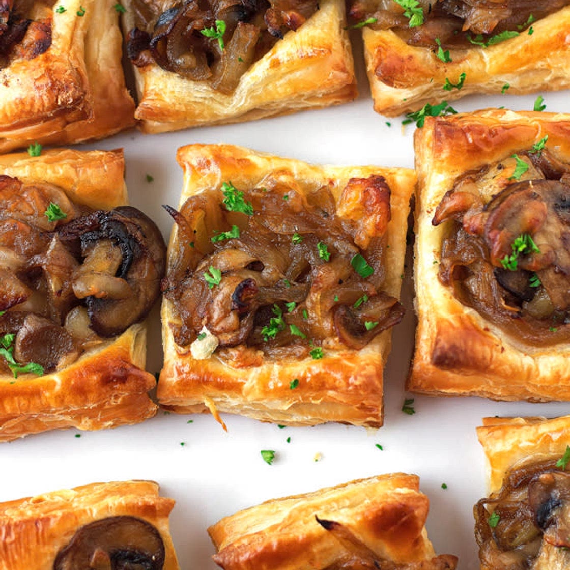 Caramelized onion tartlettes appitizer