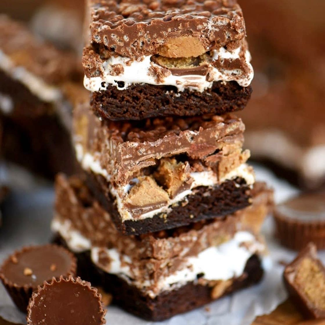 Reese's Marshmallow Brownie Bars