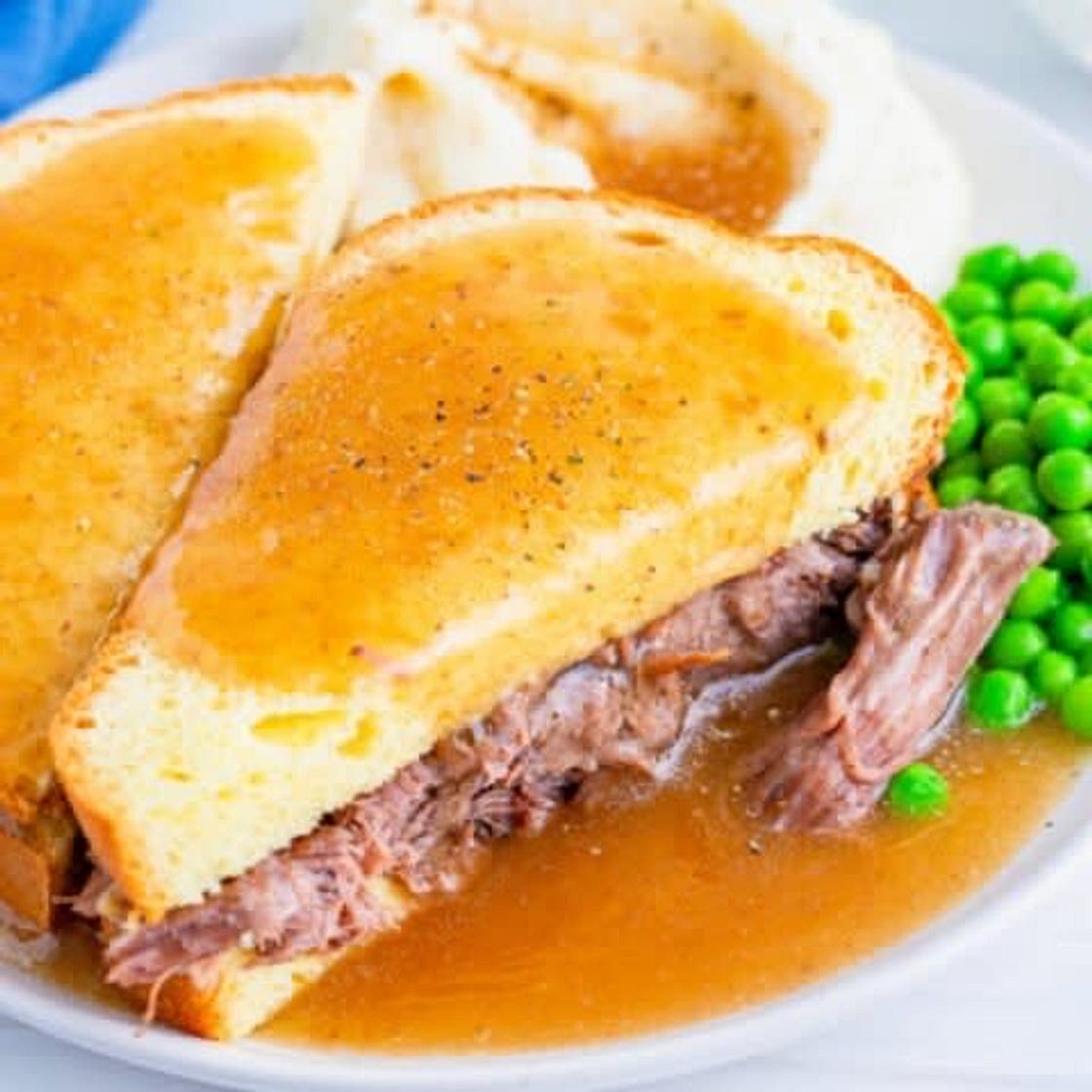 Hot Roast Beef Sandwiches with Gravy