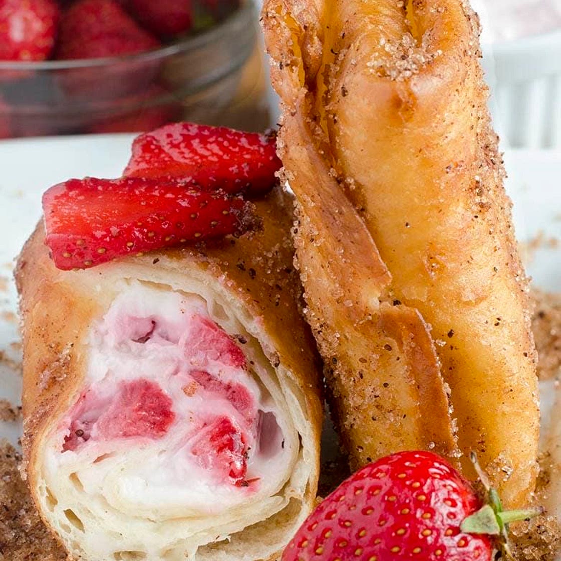 Strawberry Cheesecake Chimichangas