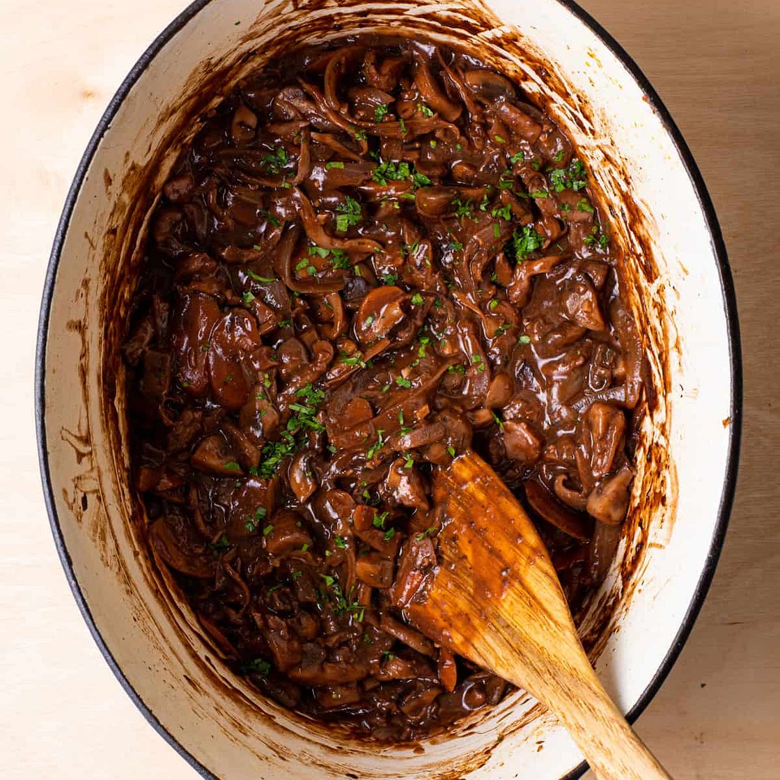 Mushroom Bourguignon